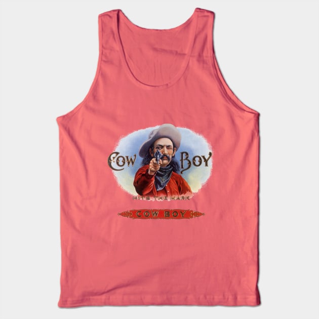 Vintage Cowboy Cigar Label Art Tank Top by MasterpieceCafe